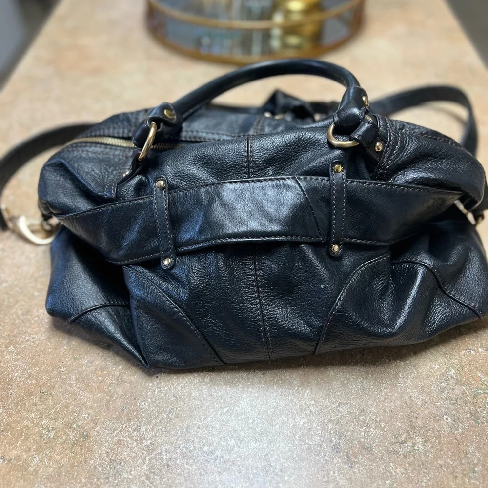 Steven Black Leather Bag - Picture 4 of 9